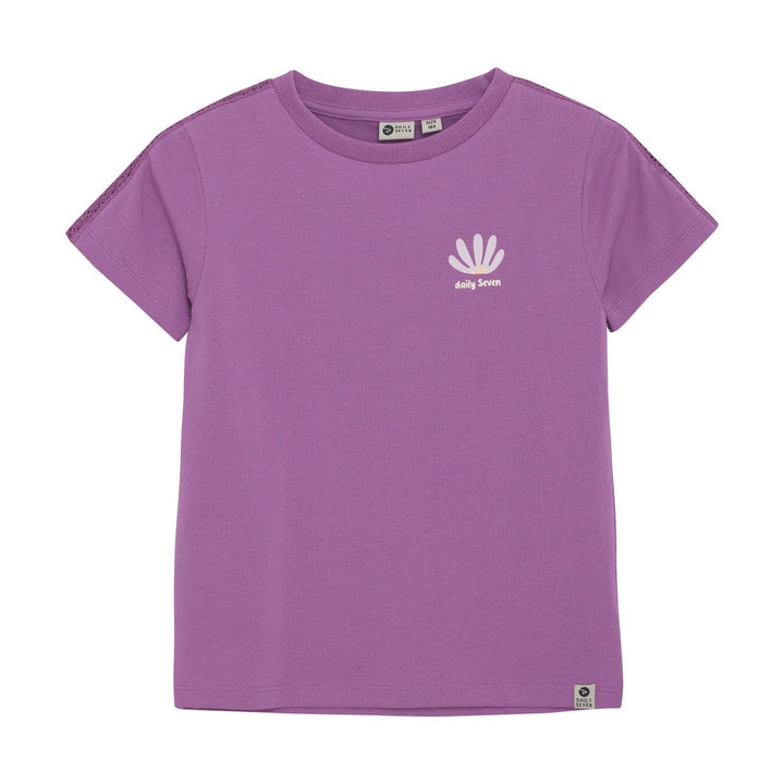 Chandail à manches courtes mauve Daily 7 Mlle et Coco