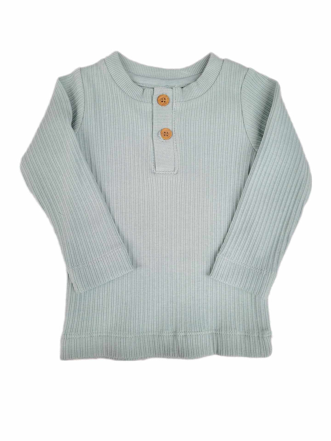 chandail manches longues menthe fixoni bouton vêtement enfant