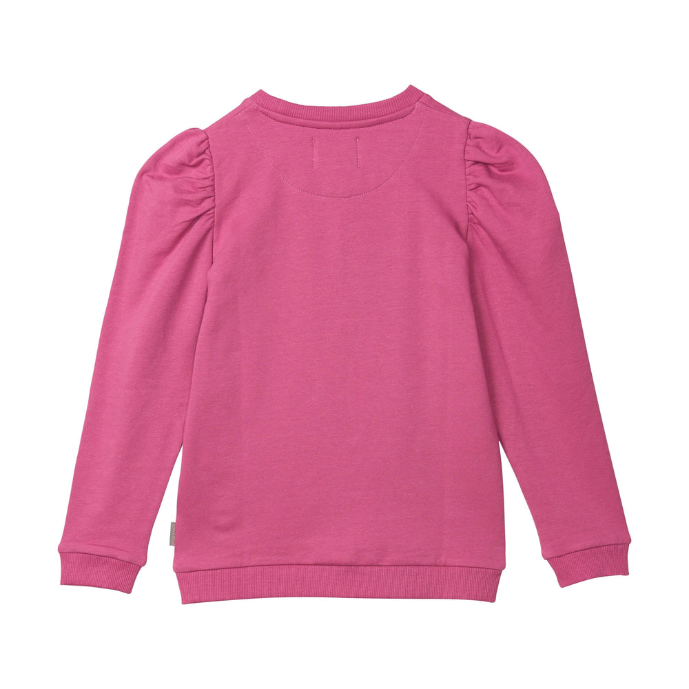 chandail manches longues épaulettes fushia vêtement Creamie fille mlleetcoco