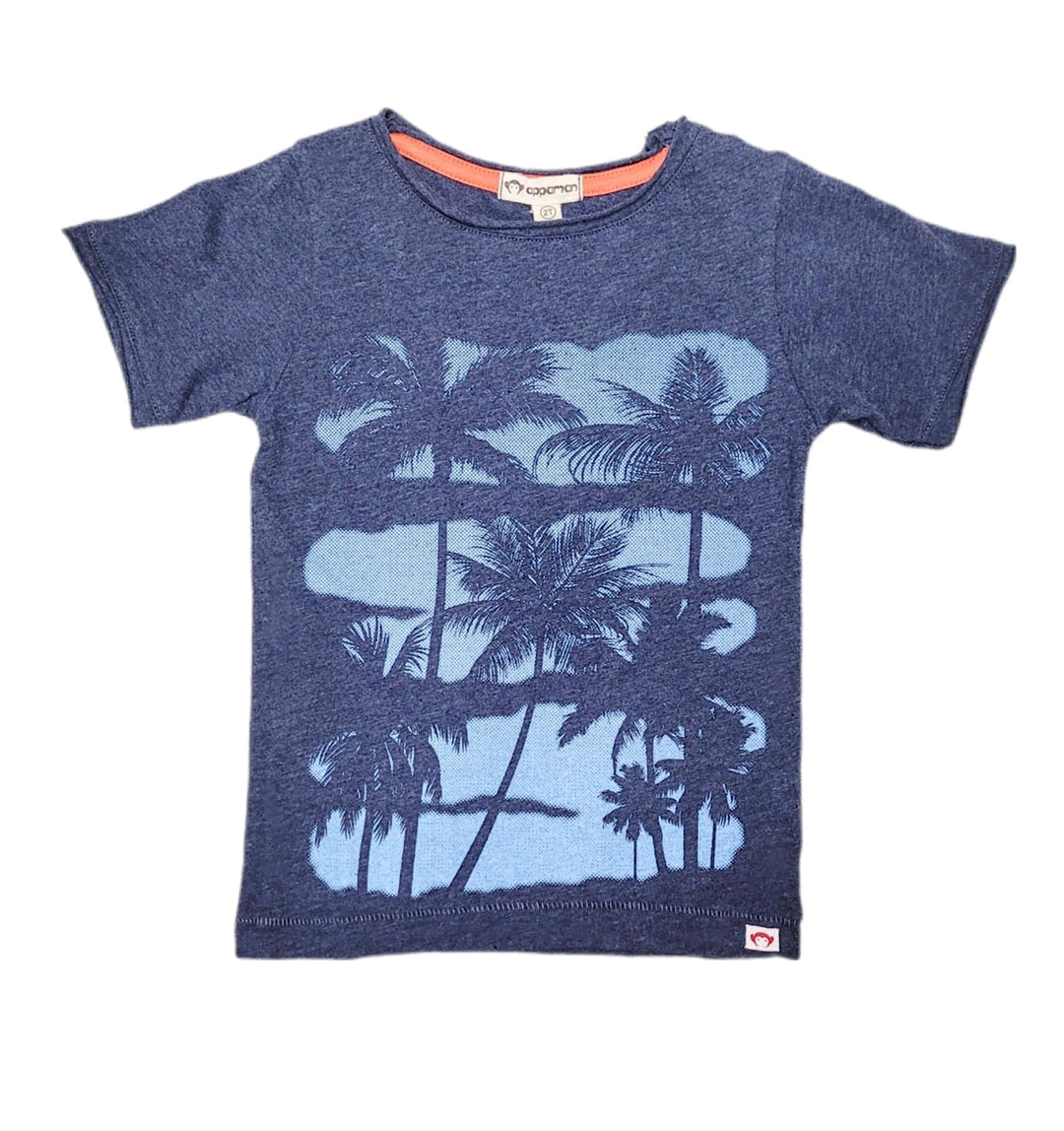 t-shirt manches courtes marine palmiers Appaman Mlle et Coco