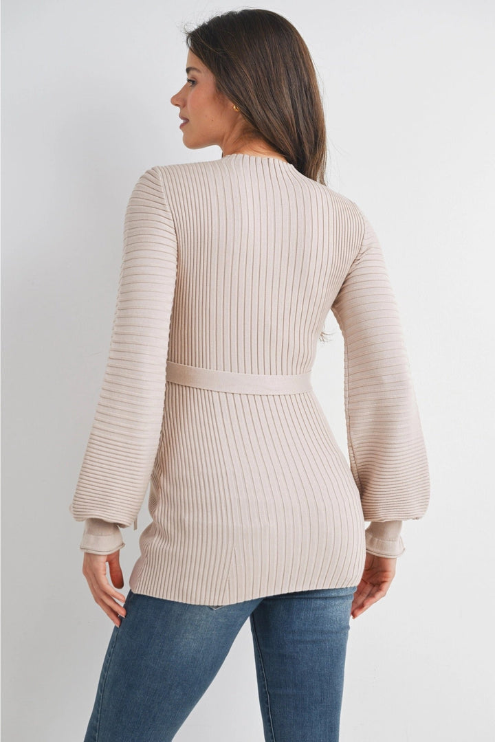 pull crème maternité ceinture Hello Miz Mlle et Coco