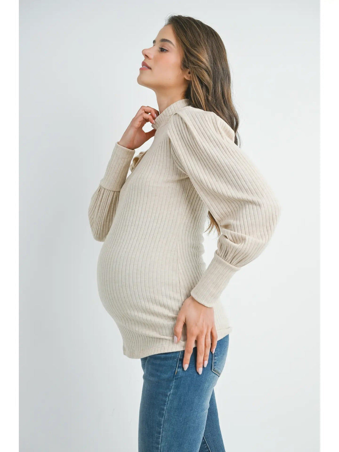 chandail maternité manches bouffantes gruau Hello Mizz Mlle et Coco