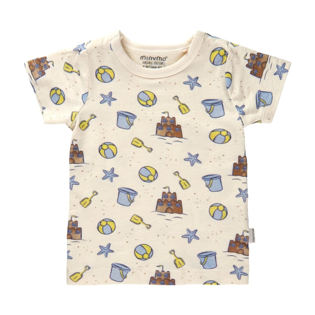 t-shirt manches courtes château sable ballon Minymo vêtement enfant
