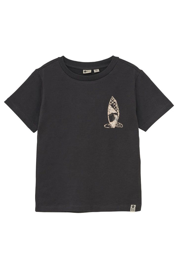 Chandail manches courtes surf noir Daily Seven Mlle et Coco