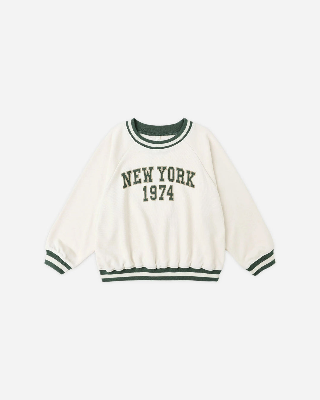 Chandail manches longues Beige et vert (New york) Rylee + Cru