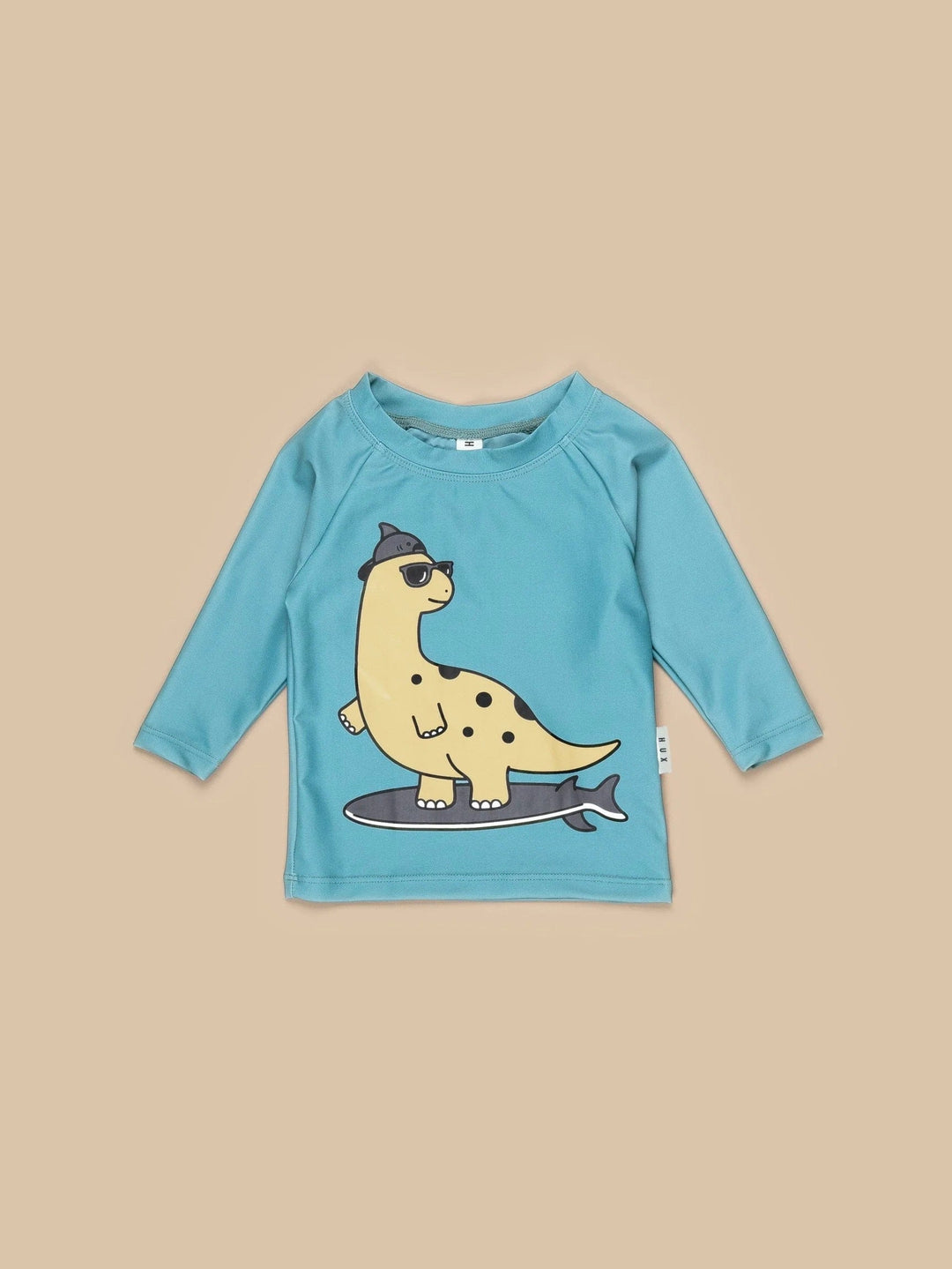 Rashguard, chandail de piscine de Hux imprimé dino qui surf