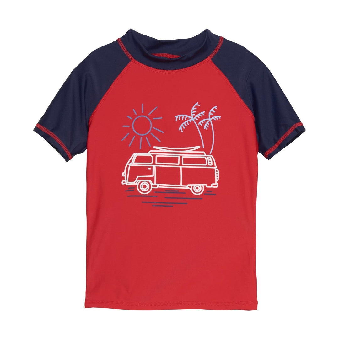 chandail piscine rouge marine van surf color kids