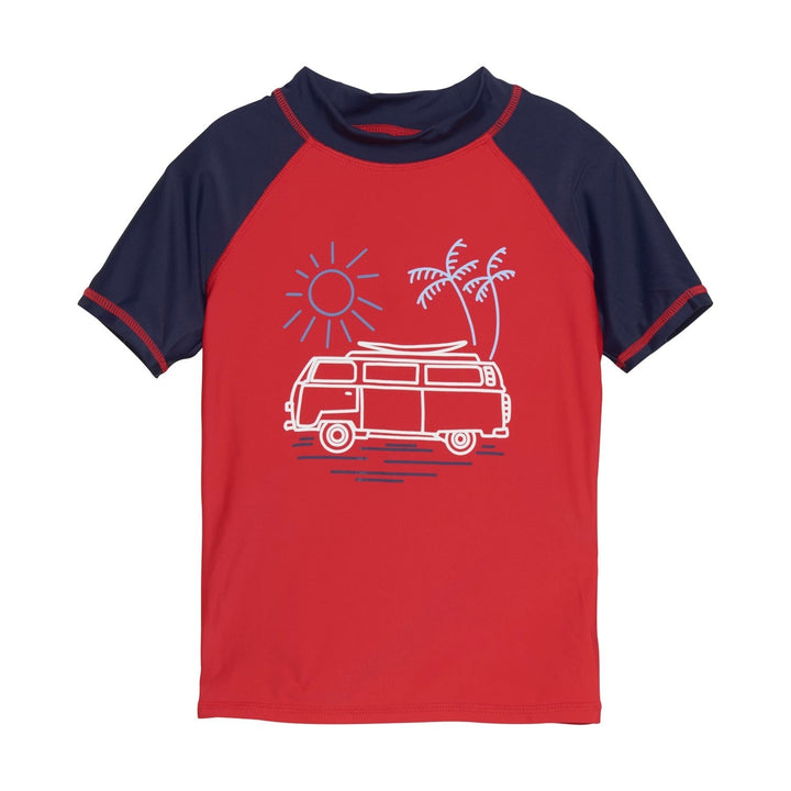 chandail piscine rouge marine van surf color kids
