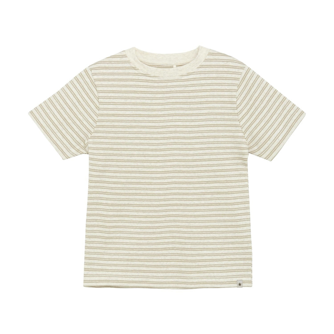 t-shirt huttelihut rayé beige avoine Mlle et Coco 