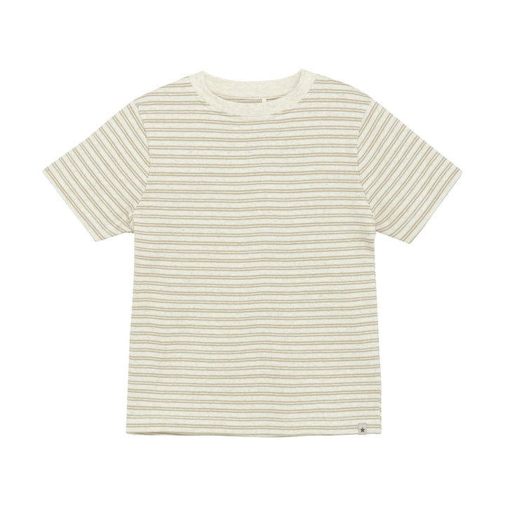 t-shirt huttelihut rayé beige avoine Mlle et Coco 