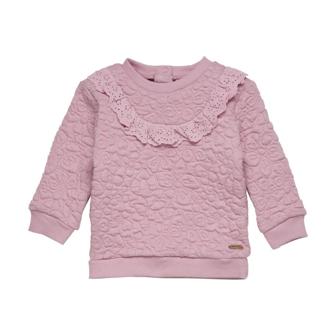 Chandail gauffré Rose Minymo Mlle et Coco vêtement
