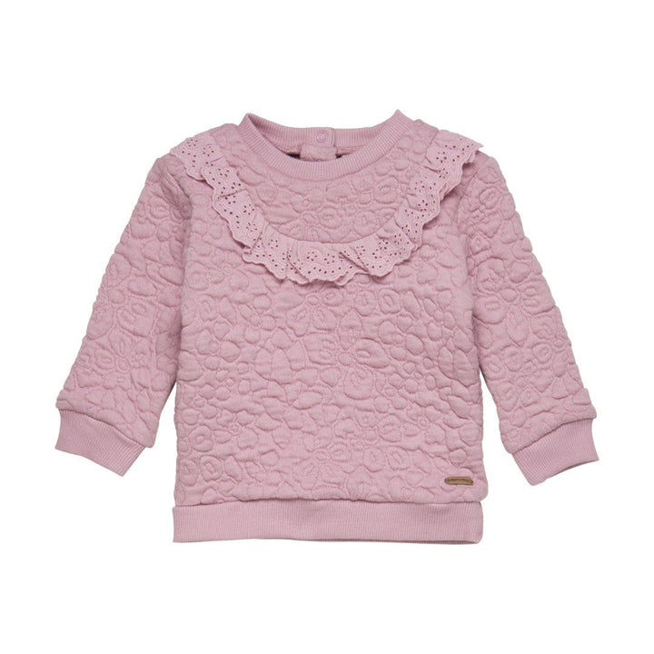 Chandail gauffré Rose Minymo Mlle et Coco vêtement