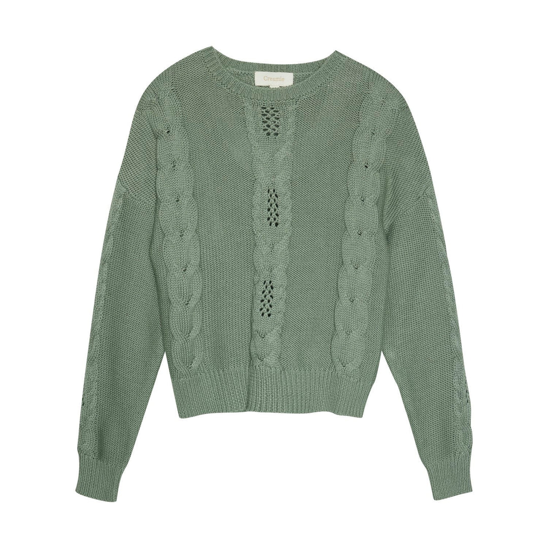 tricot manches longues vert sauge tricot Creamie vêtement enfant
