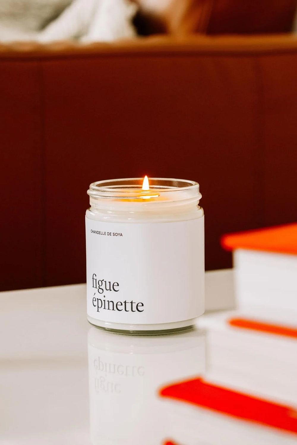 Chandelle de soya - Figue épinette 270 ml - Marée chandelles Produits maison Marée chandelles 