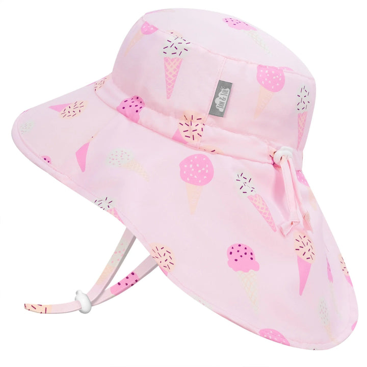 chapeau aventure rose crème glacé Jan et Jul