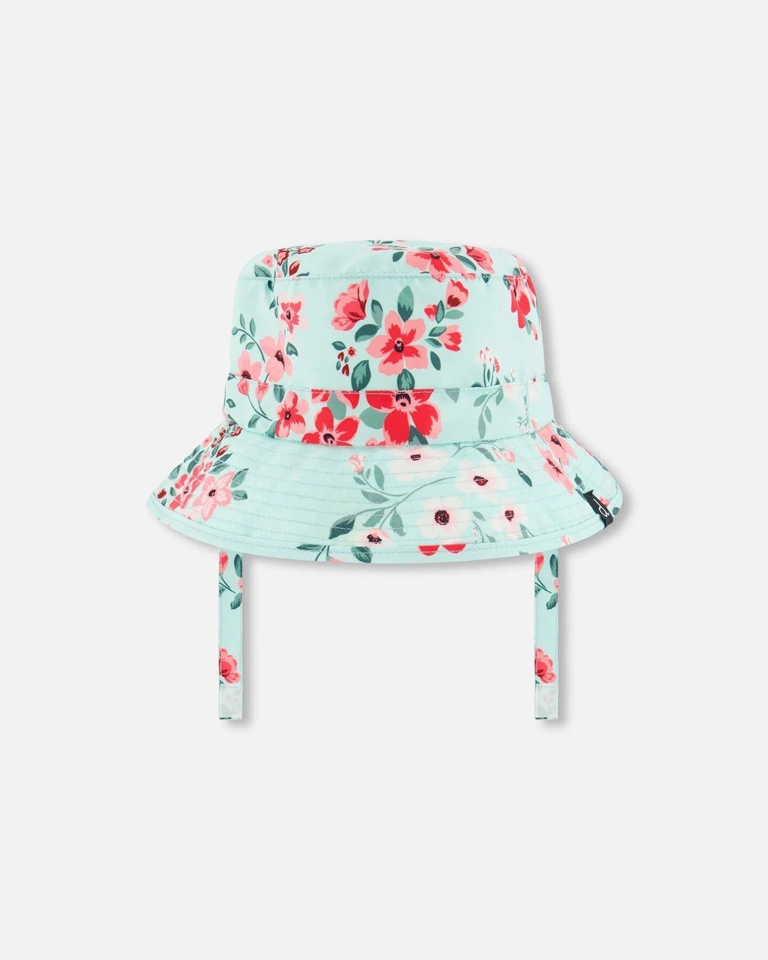chapeau plage bley clair imprimé de fleur Deux par deux