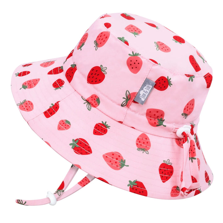 Chapeau UV évolutif et souple - Fraises fond rose - Jan &amp; Jul Accessoires vêtements/autres Jan &amp; Jul 