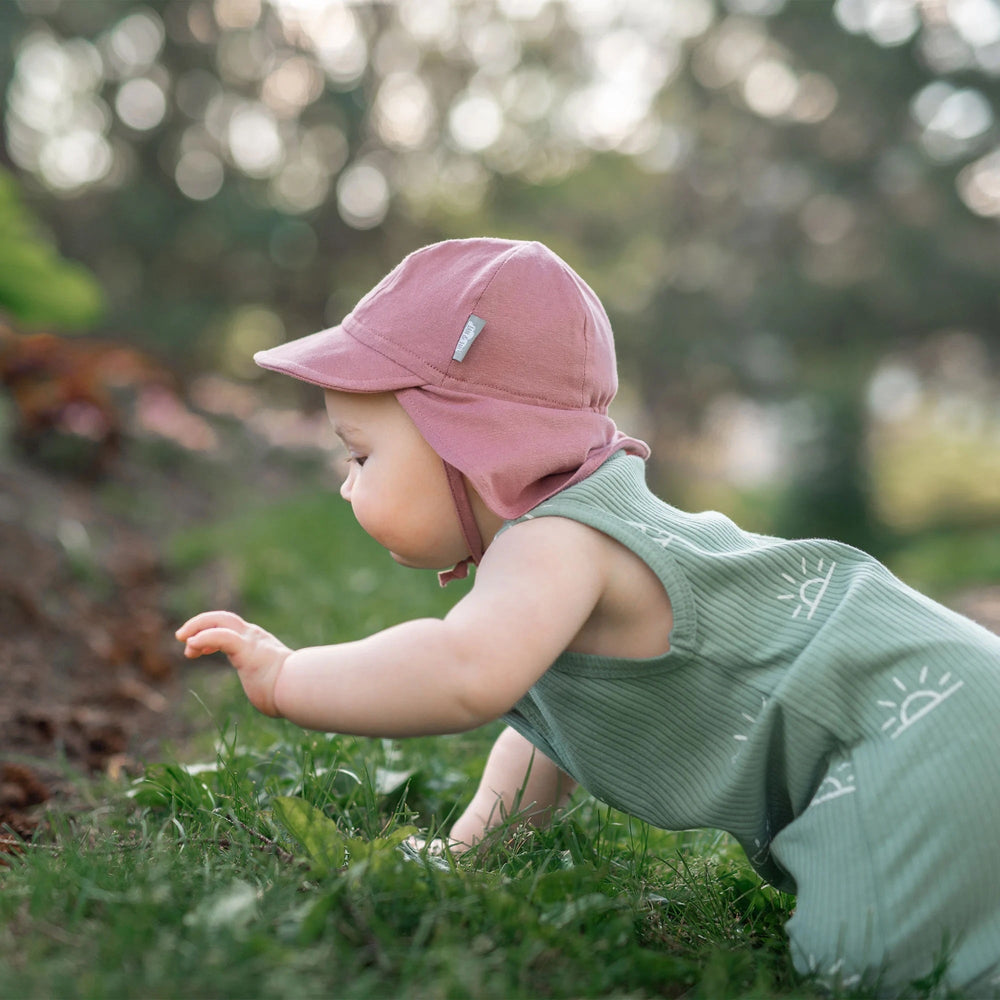 Casquette bébé anti-UV Sun Soft coton - Rose poudre - Jan & Jul Accessoires vêtements/autres Jan & Jul 