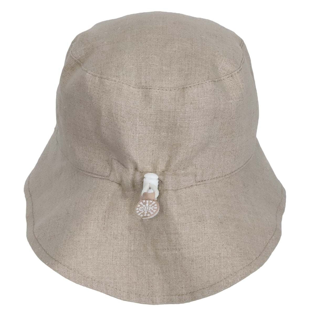 Chapeau de soleil en lin sable Calikids Mlle et Coco