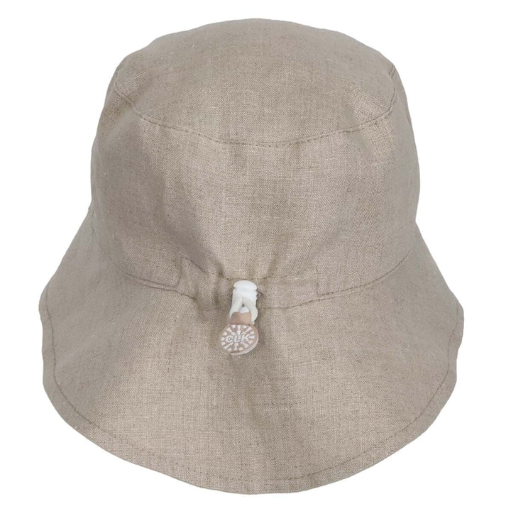 Chapeau de soleil en lin sable Calikids Mlle et Coco