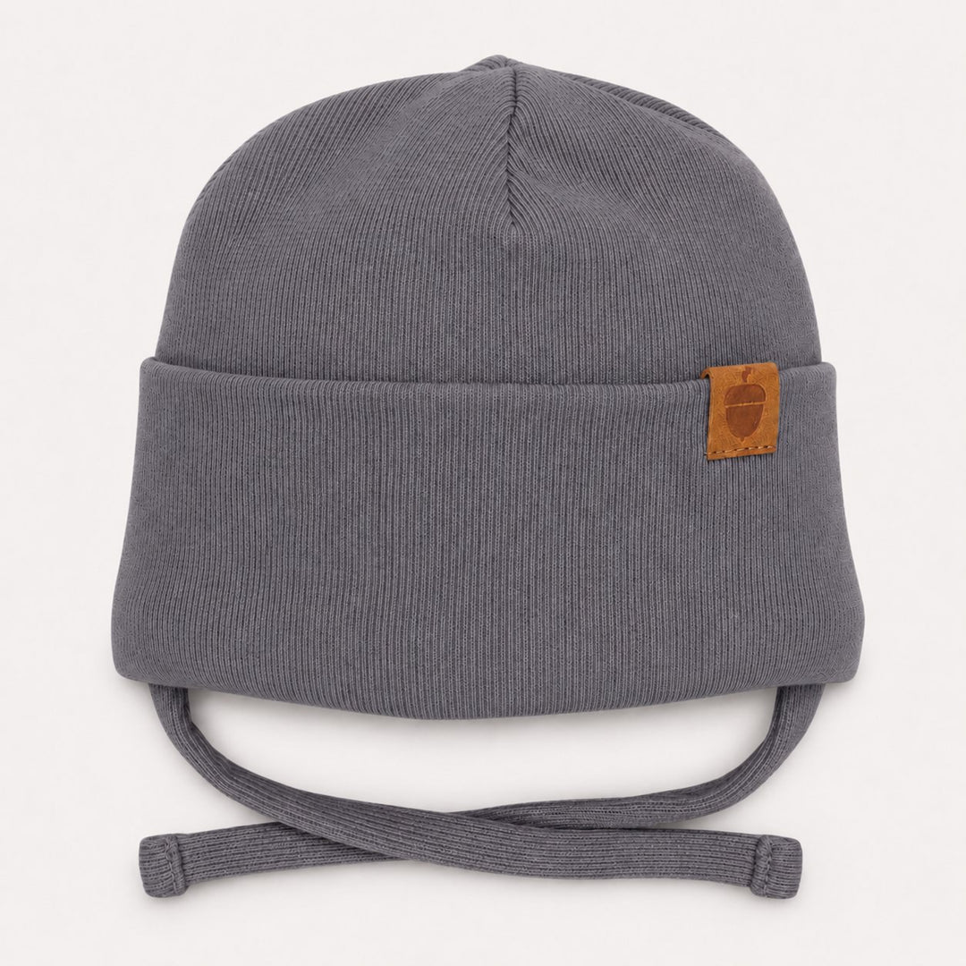 Chapeau en tricot mi-saison charcoal (iron) Calikids Mlle et Coco
