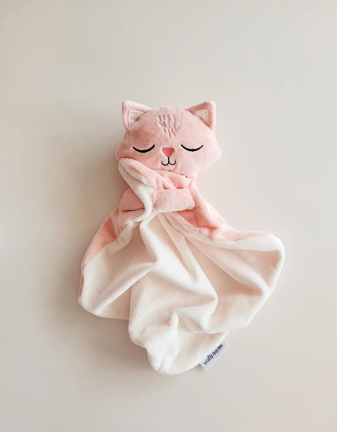 Doudou chat - Charlotte endormie rose - Veille sur toi Literie Veille sur toi 
