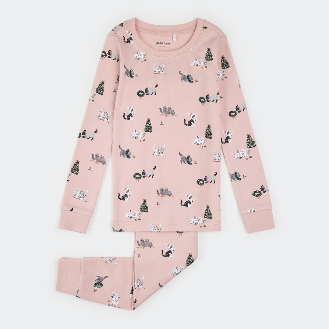 Pyjama deux-pièces Chat de Noël Petit Lem