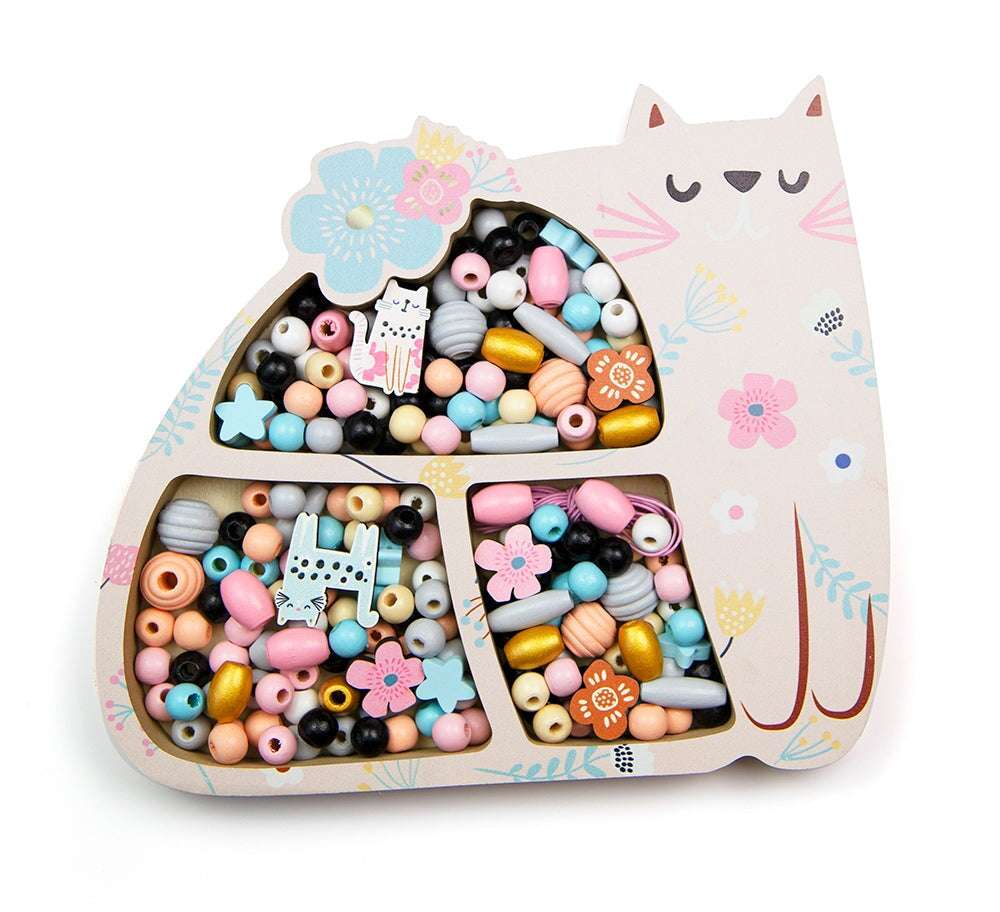 Coffret perles de bois - Chat - Sycomore Sycomore 