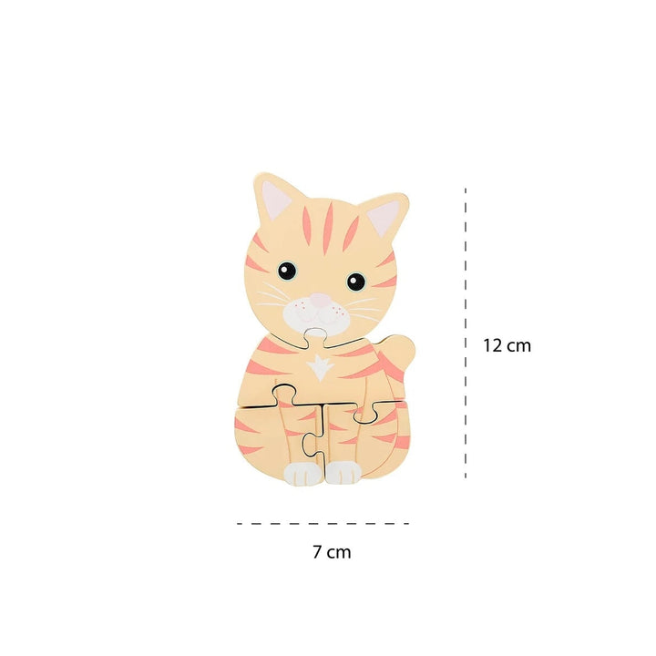 Puzzle mini 4 morceaux chat Orange Tree Toys Mlle et Coco