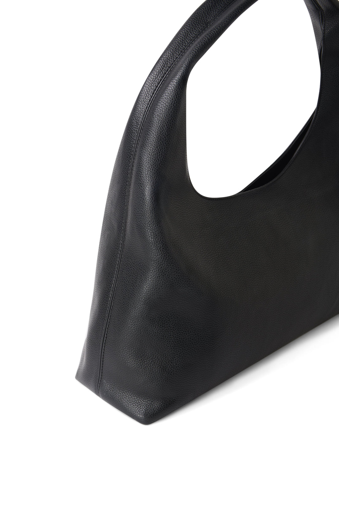 Sac boho fourre-tout cuir vegan Chelsea noir Lambert