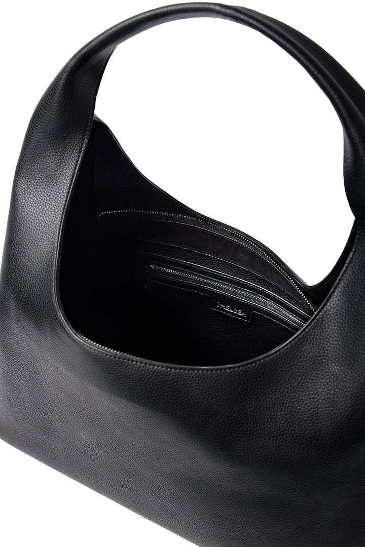 Sac boho fourre-tout cuir vegan Chelsea noir Lambert