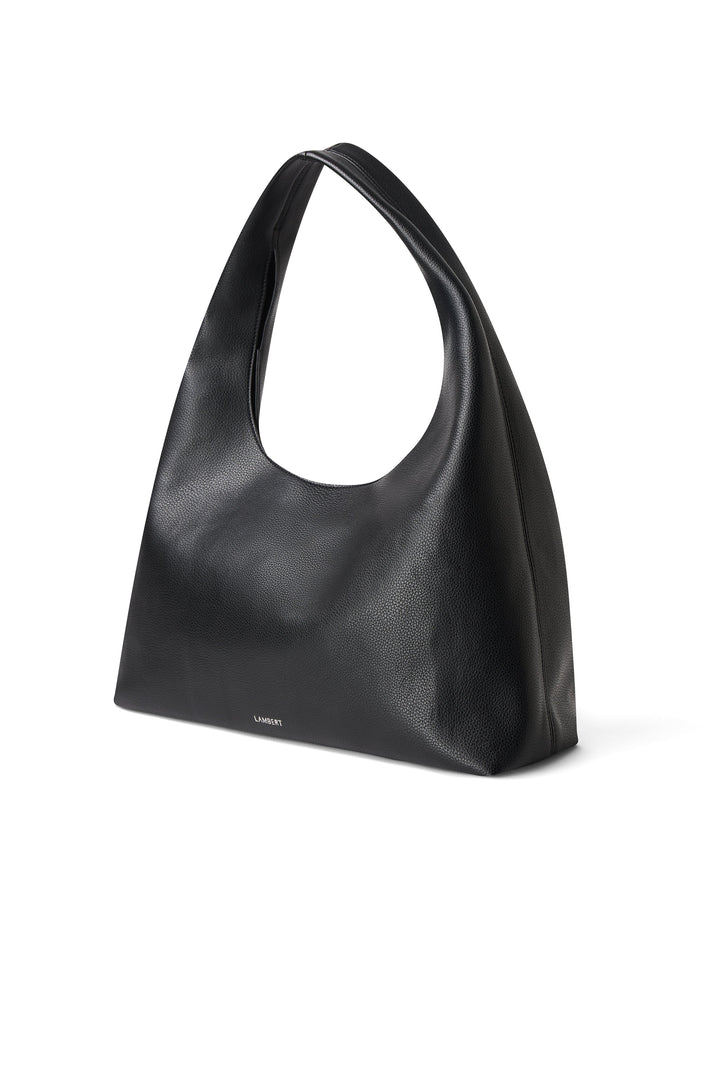 Sac boho fourre-tout cuir vegan Chelsea noir Lambert