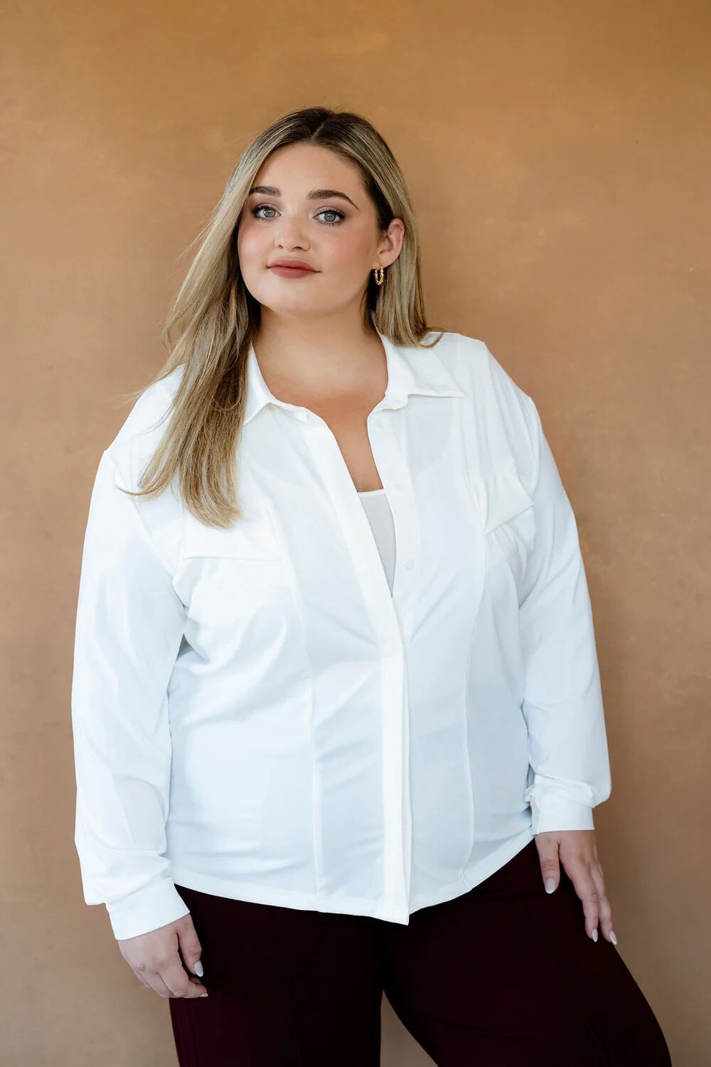 Chemise blanc classique Rose maternité Mlle et Coco