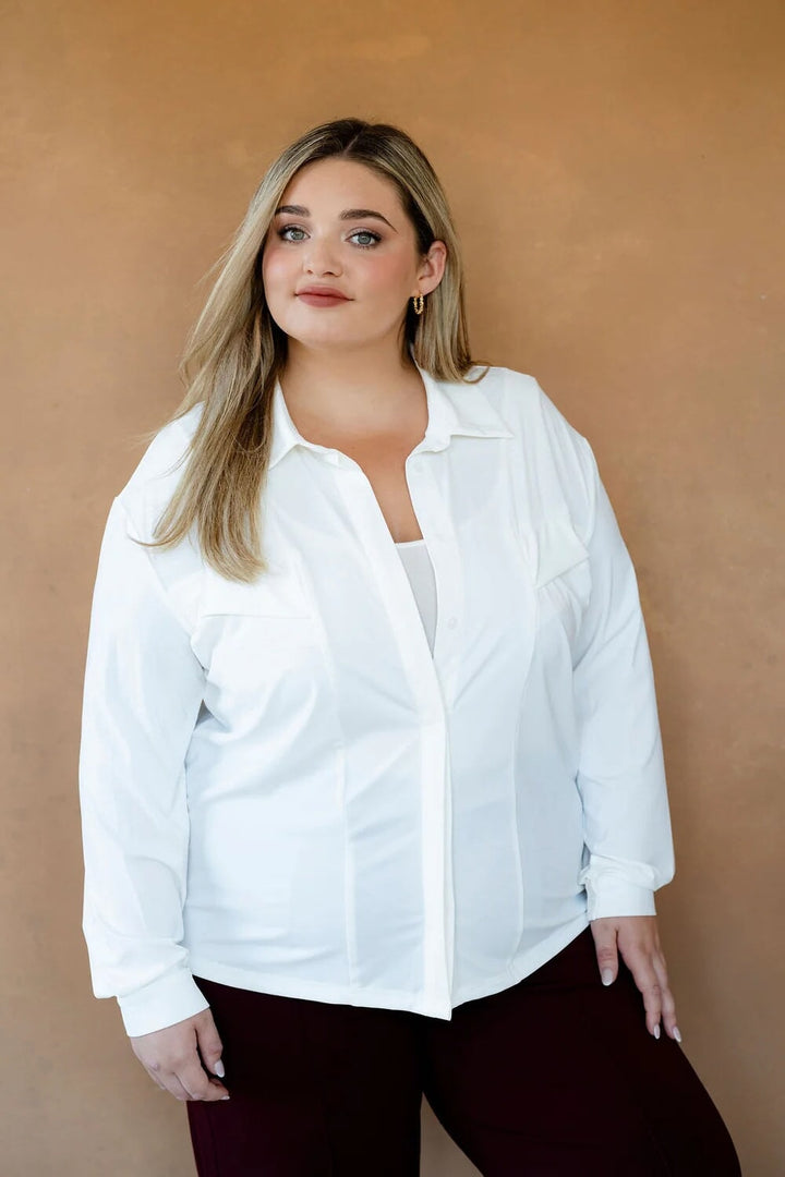 Chemise blanc classique Rose maternité Mlle et Coco