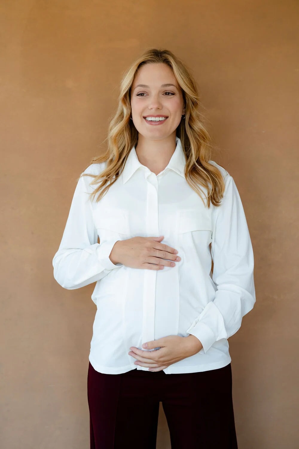 Chemise blanc classique Rose maternité Mlle et Coco