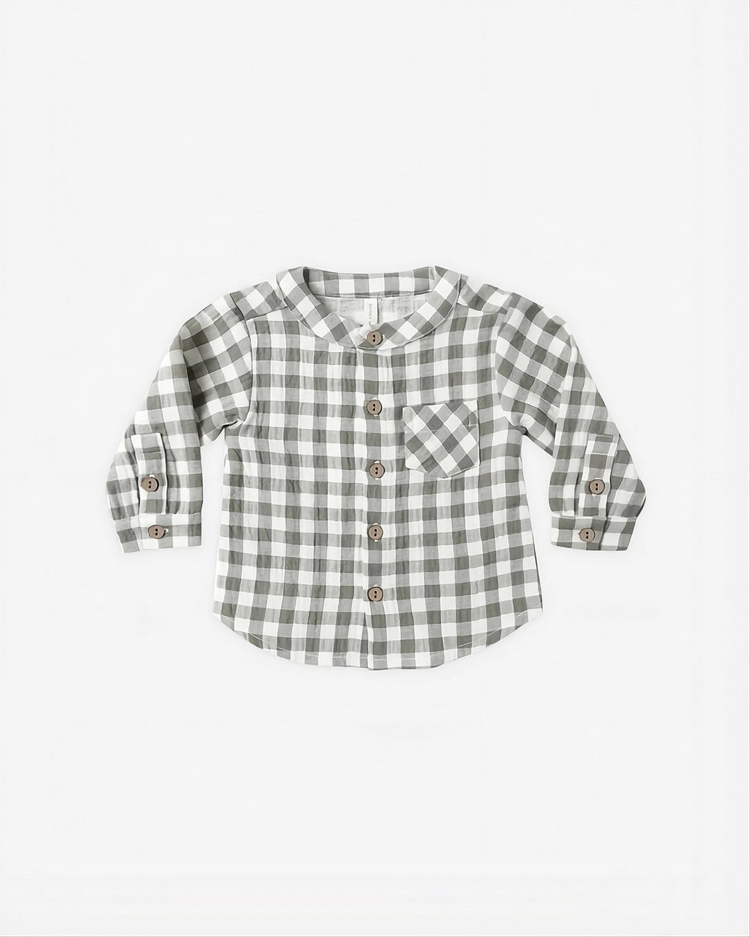 Chemise Carreaux sauge et crème Quincy Mae Mlle et Coco