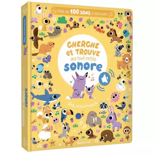 livre cherche et trouve des tout-petits sonore les animaux