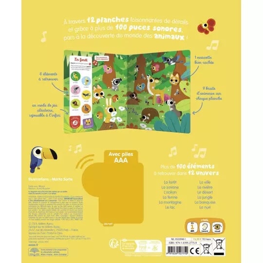 livre cherche et trouve des tout-petits sonore les animaux