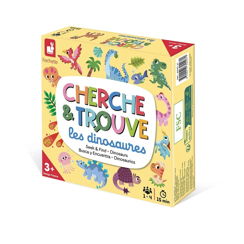 Mon premier cherche et trouve dinosaures Janod Mlle et Coco