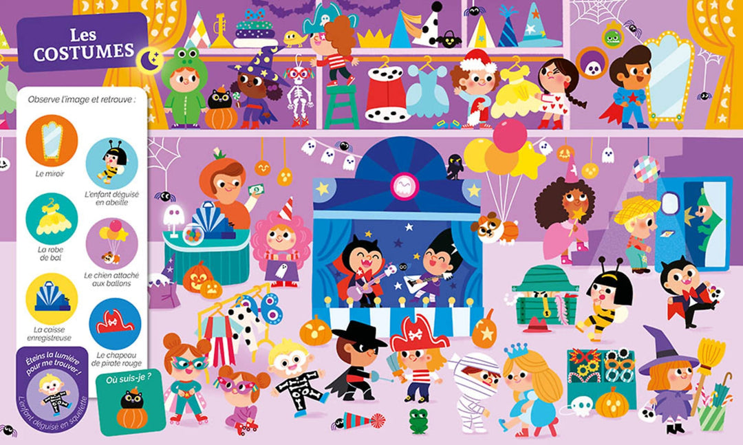 Livre cherche et trouve des tout-petits Halloween Auzou Mlle et Coco