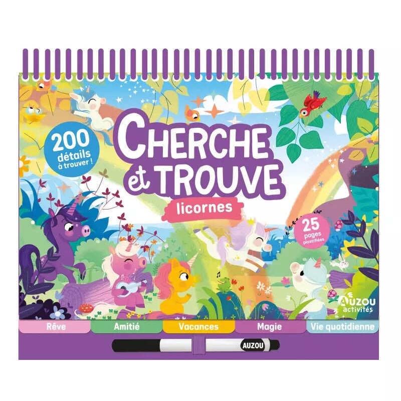 cherche et trouve licornes Auzou activités Mlle et Coco