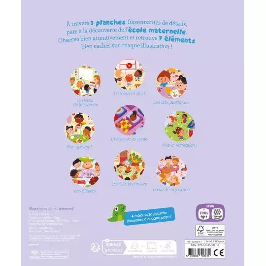 Livre cherche et trouve des tout-petits: À la maternelle Auzou