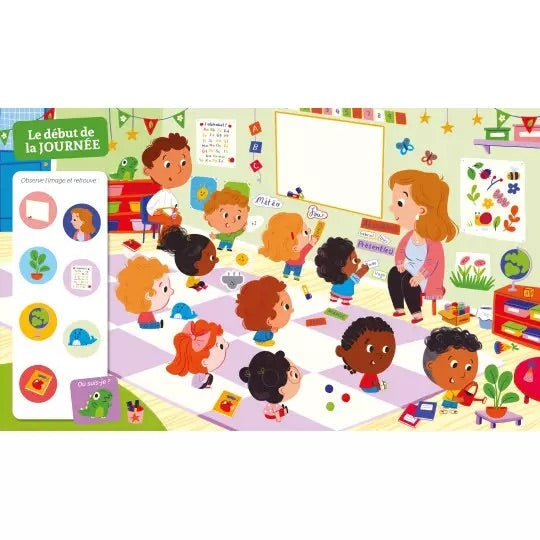 Livre cherche et trouve des tout-petits: À la maternelle Auzou