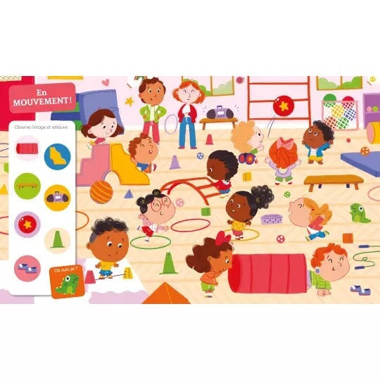 Livre cherche et trouve des tout-petits: À la maternelle Auzou