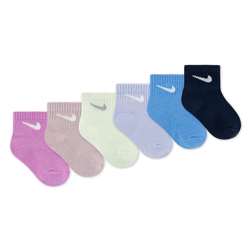 Chaussettes cheville swoosh pack de 6 rose Nike Mlle et Coco