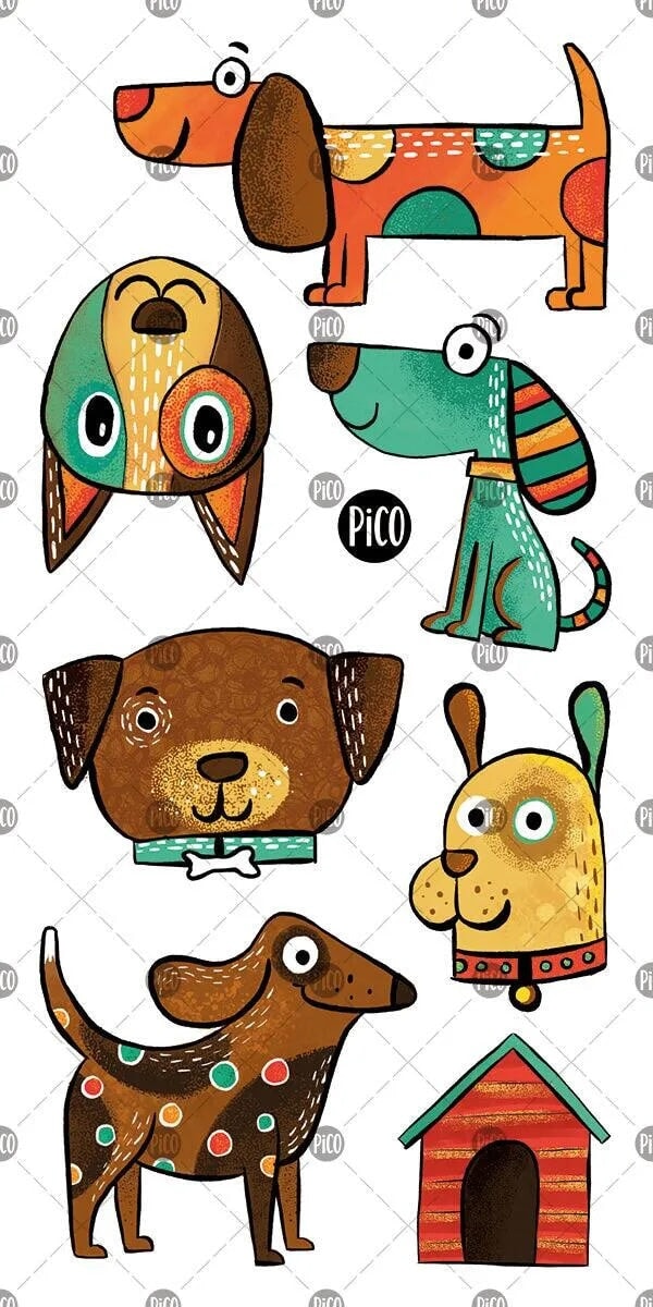 Tatouages temporaires - Les chiens coquins - Pico tatouage par Pico tatouage vendu par MlleetCoco.com