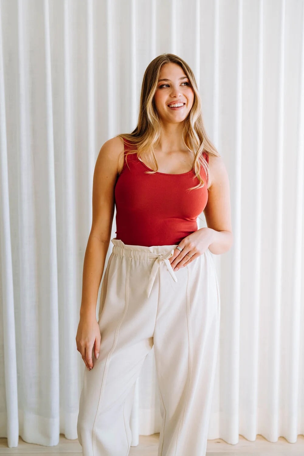 pantalon rose maternité ivoire chiné Mlle et coco vêtement