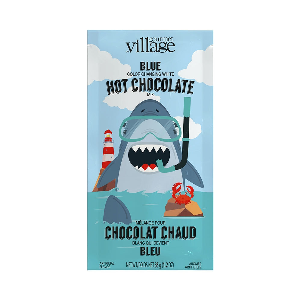Chocolat chaud Gourmet du Village Requin bleu Mlle et Coco