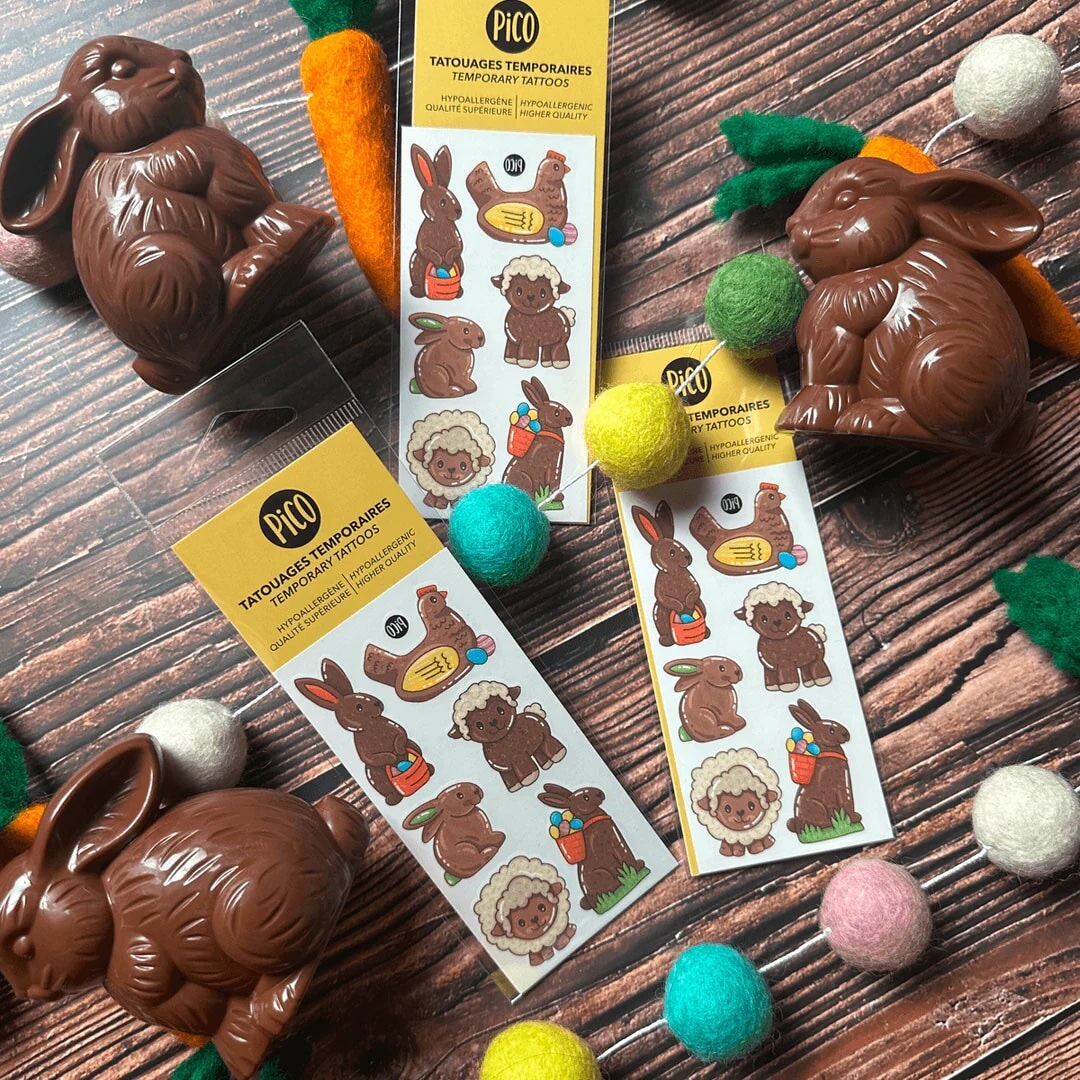 pico tatouage compagnie québécoise les lapins en chocolat