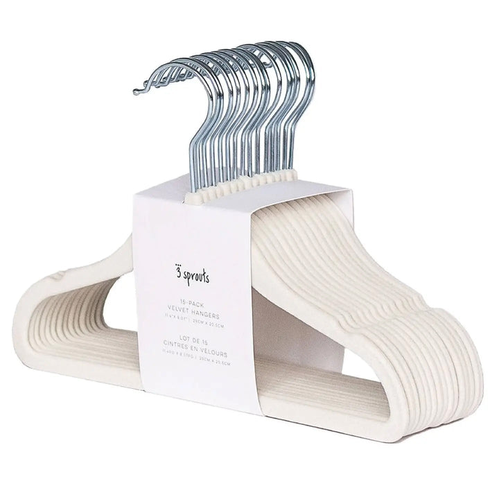 cintres velours crème 3 Sprout Mlle et Coco accessoire